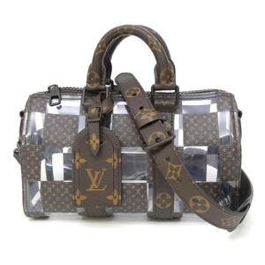 Louis Vuitton Keepall Bandoulire Monogram Chess Clear Bag